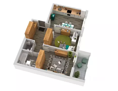 2-к кв. Кировская область, Киров ул. Капитана Дорофеева, 24 (62.2 м)