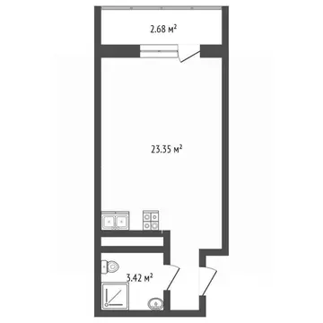 Студия Краснодарский край, Краснодар Славянский мкр, ул. Заполярная, ...