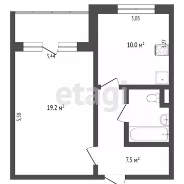 1-к кв. Тверская область, Тверь ул. Склизкова, 10 (37.0 м)
