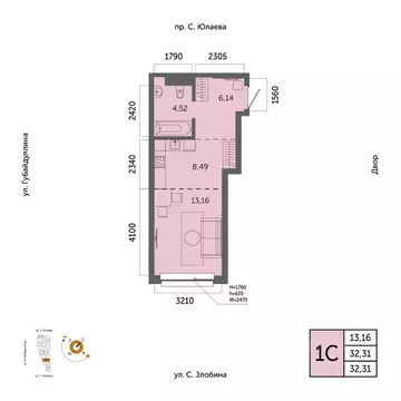 1-к кв. Башкортостан, Уфа Зеленая Роща жилрайон, Урбаника жилой ...