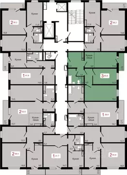3-к кв. Красноярский край, Красноярск Пашенный мкр,  (65.6 м)
