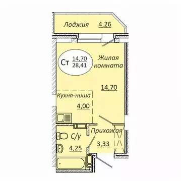 Студия Новосибирская область, Новосибирск 2-я Воинская ул., 53 (28.41 ...