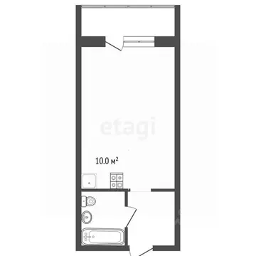 Студия Ростовская область, Батайск ул. 1-й Пятилетки, 2Ж (28.0 м)