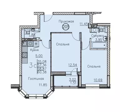 Свободной планировки кв. Саратовская область, Энгельс Петровская ул., ...