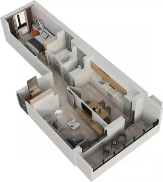 2-к кв. Татарстан, Нижнекамск Время жилой комплекс (56.7 м)