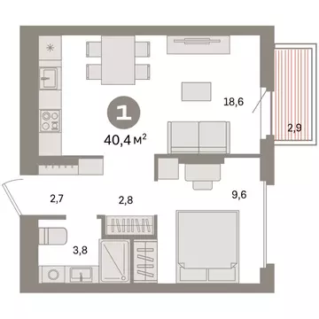 1-комнатная квартира: Екатеринбург, жилой район Сортировочный, ...