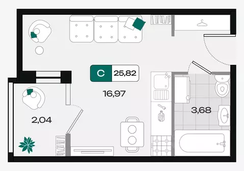 Студия Краснодарский край, Краснодар Народные Кварталы жилой комплекс ...