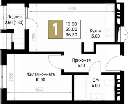 1-к кв. Краснодарский край, Анапа ул. Крылова, 4 (36.3 м)