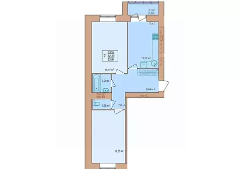 2-к кв. Костромская область, Кострома Якиманиха мкр, Энергия жилой ...
