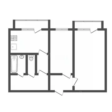 2-к кв. Тульская область, Тула городской округ, с. Слободка 9 (48.8 м)