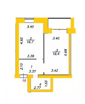 1-к кв. Вологодская область, Вологда Заречная ул., 12 (47.8 м)