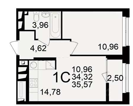 1-к кв. Рязанская область, Рязань ул. Чкалова (34.32 м)