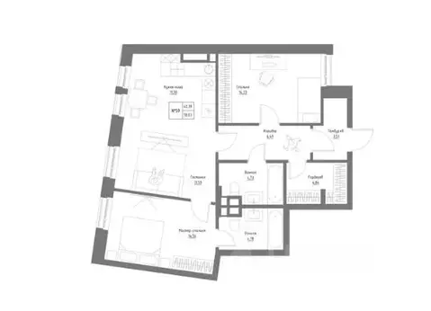 3-к кв. Татарстан, Казань Резиденция на Сары Садыковой жилой комплекс ...