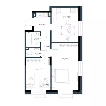2-к кв. Приморский край, Владивосток Дом на Востоке жилой комплекс, ...