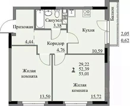 2-к кв. Удмуртия, Ижевск Автопроизводство жилрайон, 3-й мкр, Арден на ...