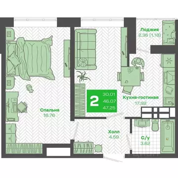 2-к кв. Приморский край, Владивосток Зеленый Бульвар 2 жилой комплекс ...