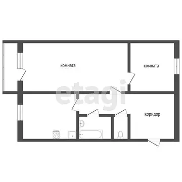 2-комнатная квартира: Челябинск, улица Воровского, 9 (43 м)