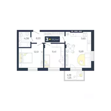 3-к кв. Красноярский край, Красноярск городской округ, пос. Солонцы, ...