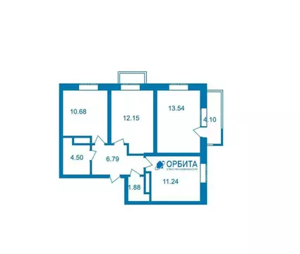 3-комнатная квартира: Тюмень, улица Фармана Салманова, 23 (62.8 м)