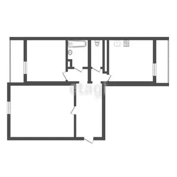 2-комнатная квартира: Воронеж, Московский проспект, 207 (64.7 м)