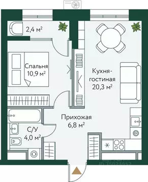 1-к кв. Волгоградская область, Волгоград Новосибирская ул., 74 (44.4 ...