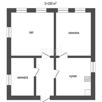 Дом в Ялуторовск, улица Пушкина (100 м)