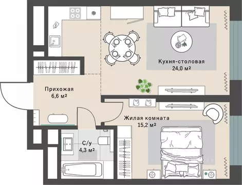 1-к кв. Свердловская область, Екатеринбург Эльмаш жилрайон, Изумрудный ...