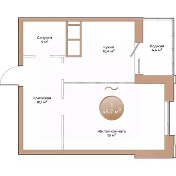 1-к кв. Красноярский край, Красноярск ул. Партизана Железняка (45.7 м)