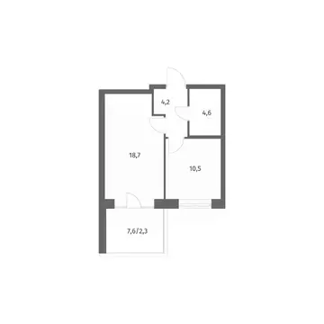 1-к кв. Ленинградская область, Ломоносовский район, Аннинское ...