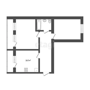 2-комнатная квартира: Тюмень, Солнечный проезд, 7 (76.3 м)