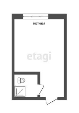 1к в -комнатной квартире (12.9 м)