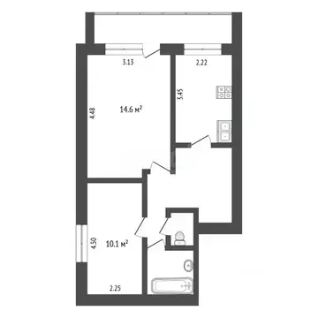 2-к кв. Тюменская область, Тюмень Утешево мкр, ул. Анатолия Замкова, ...