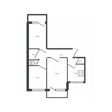3-к кв. Брянская область, Брянск ул. Романа Брянского, 1 (63.7 м)