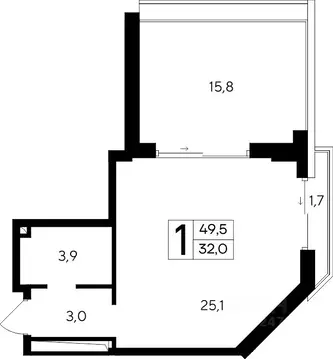 1-к кв. Крым, Евпатория Курортный кв-л,  (49.5 м)