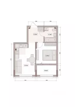 2-к кв. Кемеровская область, Кемерово Уютный Квартал жилой комплекс ...