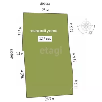 Участок в Тюменская область, Тюменский муниципальный округ, пос. ...