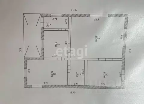 Дом в Липецкая область, с. Тербуны ул. Донская, 1/8 (110 м)