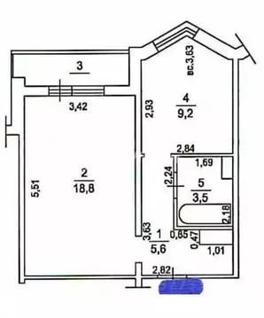 1-к кв. Москва Волгоградский просп., 105к2 (40.0 м)