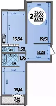 2-к кв. Краснодарский край, Новороссийск Город у Моря жилой комплекс ...