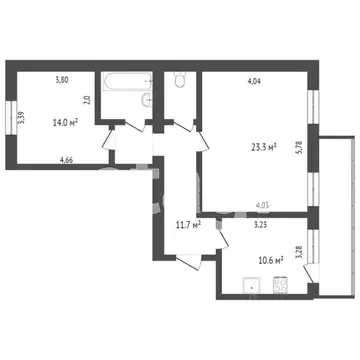 2-к кв. Вологодская область, Вологда ул. Карла Маркса, 123Б (67.7 м)