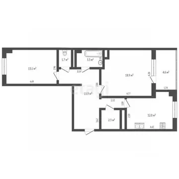 2-к кв. Ростовская область, Аксайский район, Щепкинское с/пос, пос. ...