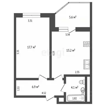 1-к кв. Московская область, Раменское ул. Крымская, 7 (41.9 м)