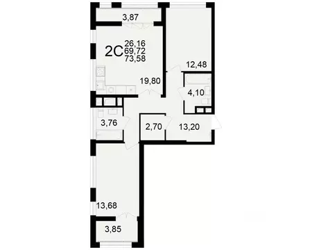 2-к кв. Рязанская область, Рязань Братиславский мкр, Вместе жилой ...