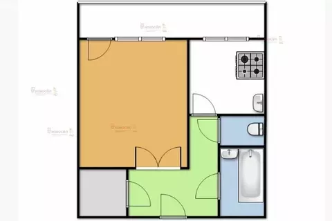 1-комнатная квартира: Екатеринбург, улица Учителей, 10 (39 м)