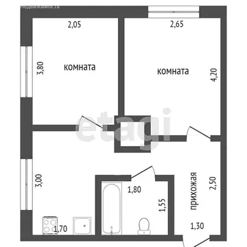 2-комнатная квартира: Ярославль, Тормозное шоссе, 48 (31.5 м)
