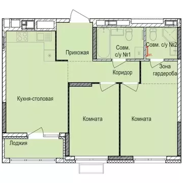 2-к кв. Удмуртия, Ижевск Автопроизводство жилрайон, Норвежский Лес ...