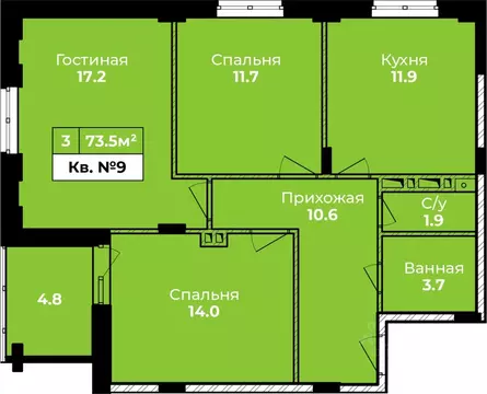 3-к кв. Тульская область, Тула городской округ, д. Харино Атмосфера ...