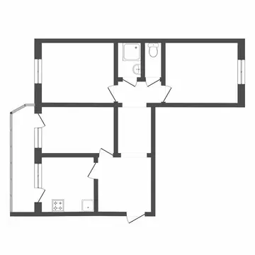 3-комнатная квартира: Тюмень, Народная улица, 10 (92 м)