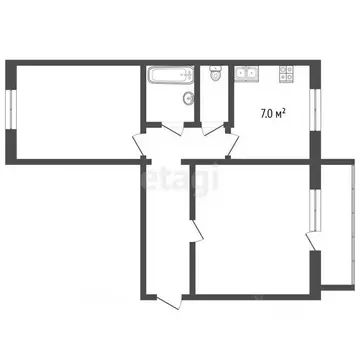 2-к кв. Ярославская область, Ярославль ул. 1-я Кольцова, 41 (43.2 м)