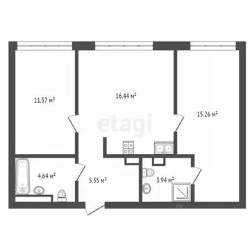 2-к кв. Тюменская область, Тюмень Рощино мкр, ул. Александра ...